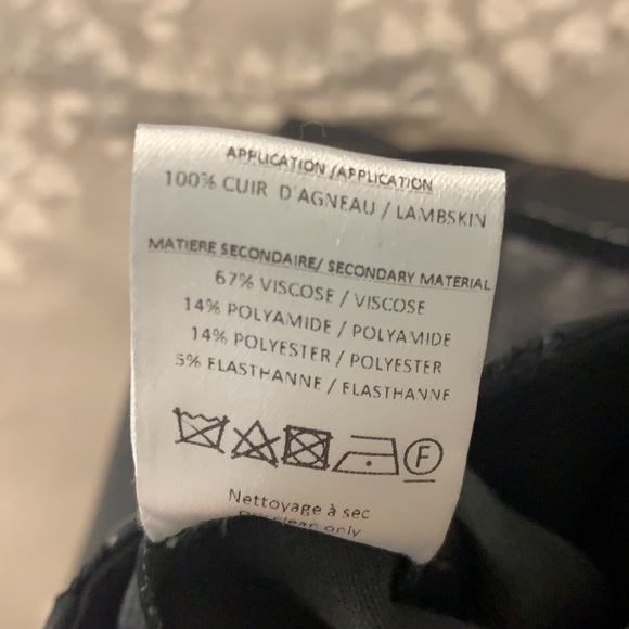 Alaia Black Leather Leggings Size 38 - Picture 4 of 4